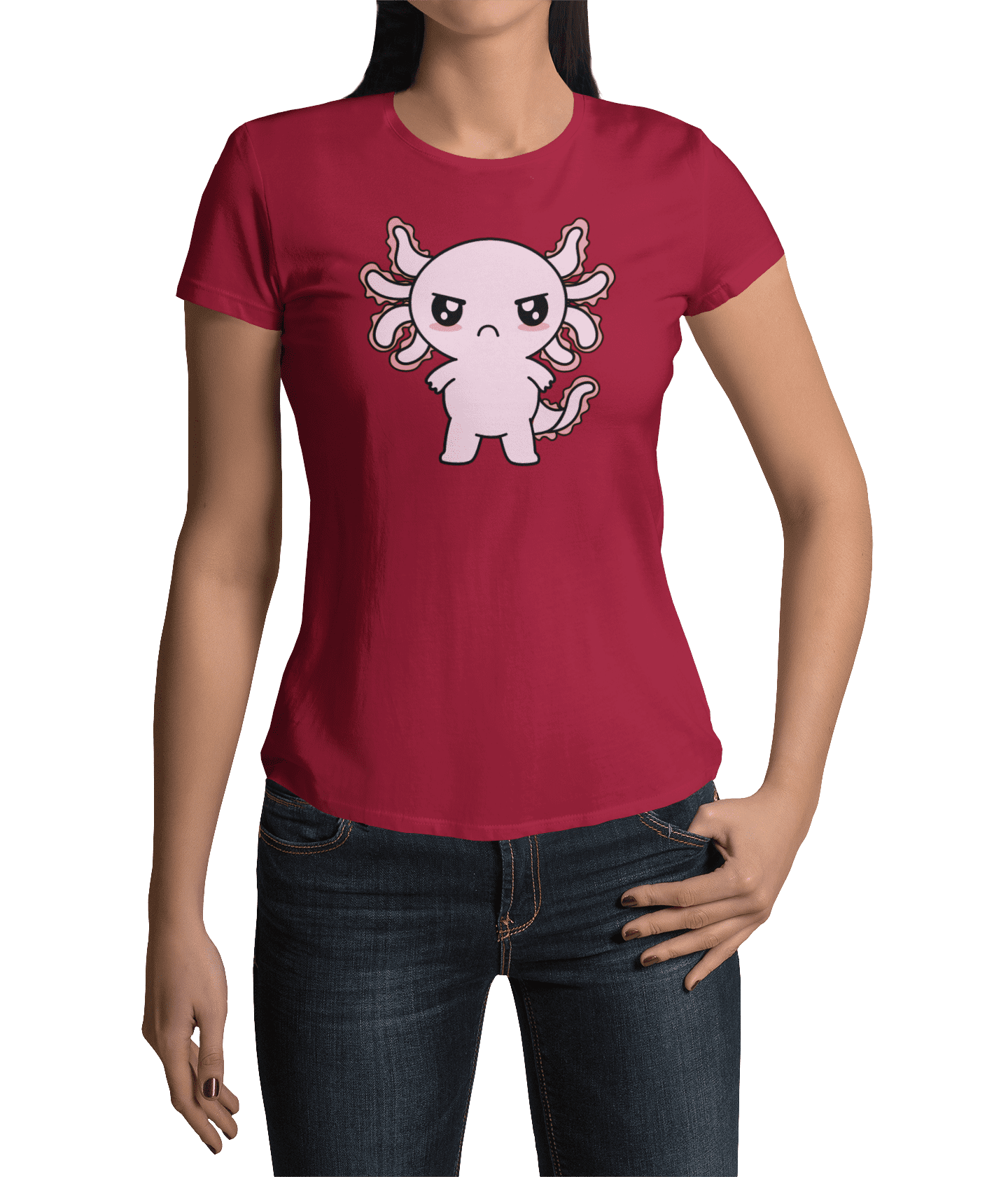 Playera Axolotzin Enojado Ajolote Adulto E Infantil