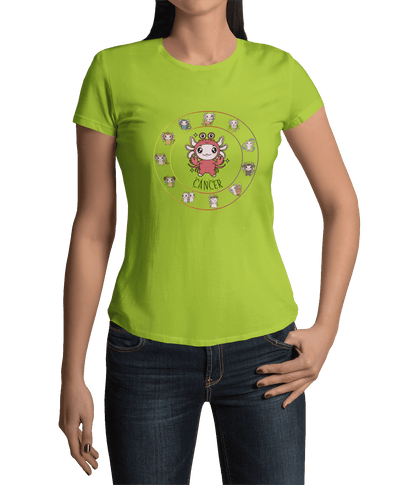 Playera Horoscopos Cancer Axolotzin Ajolote Adulto E Infantil