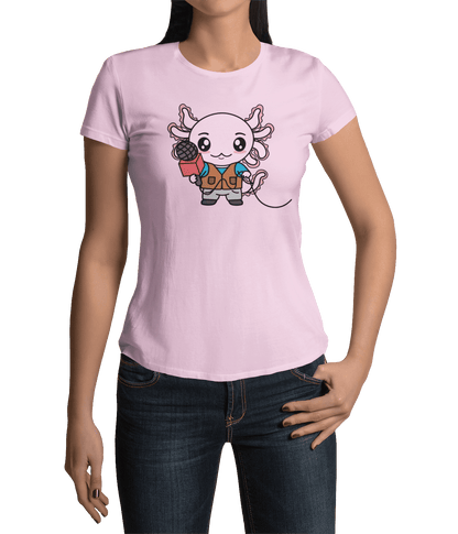 Playera Axolotzin Reportero Ajolote Adulto E Infantil