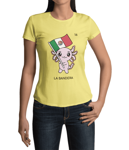 Playera Axoloteria La Bandera Ajolote Adulto E Infantil