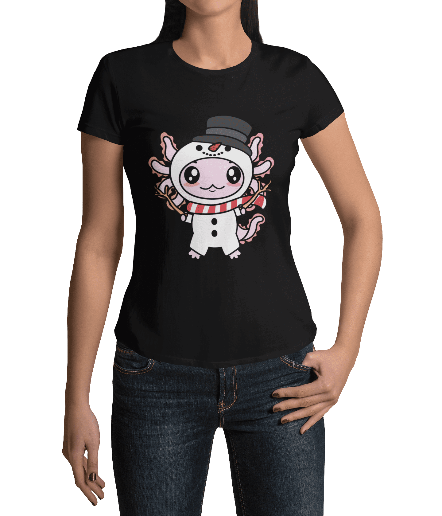 Axolotzin Muñeco De Nieve Ajolote Navidad