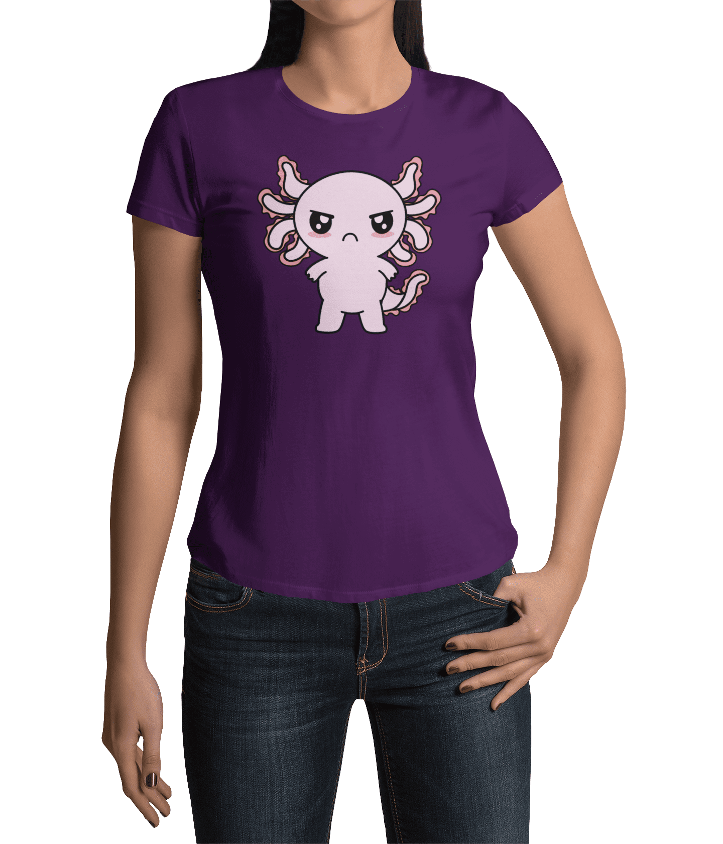 Playera Axolotzin Enojado Ajolote Adulto E Infantil