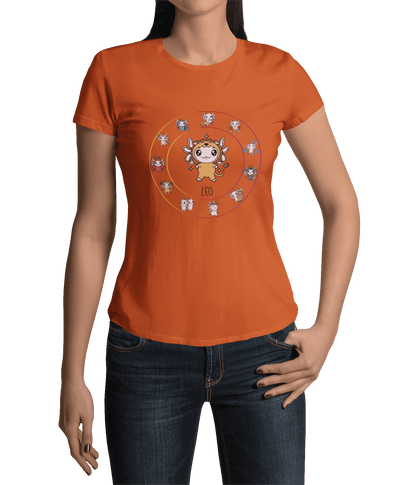 Playera Horoscopos Leo Axolotzin Ajolote Adulto E Infantil