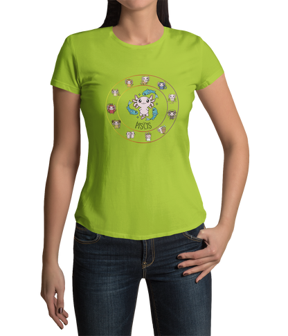 Playera Horoscopos Piscis Axolotzin Ajolote Adulto E Infantil