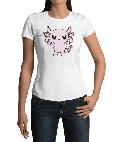 Playera Axolotzin Enojado Ajolote Adulto E Infantil
