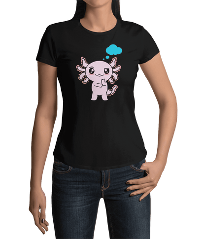 Playera Axolotzin Pensando Ajolote Adulto E Infantil
