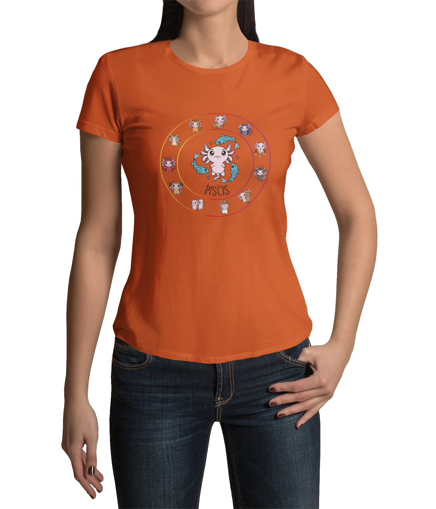 Playera Horoscopos Piscis Axolotzin Ajolote Adulto E Infantil