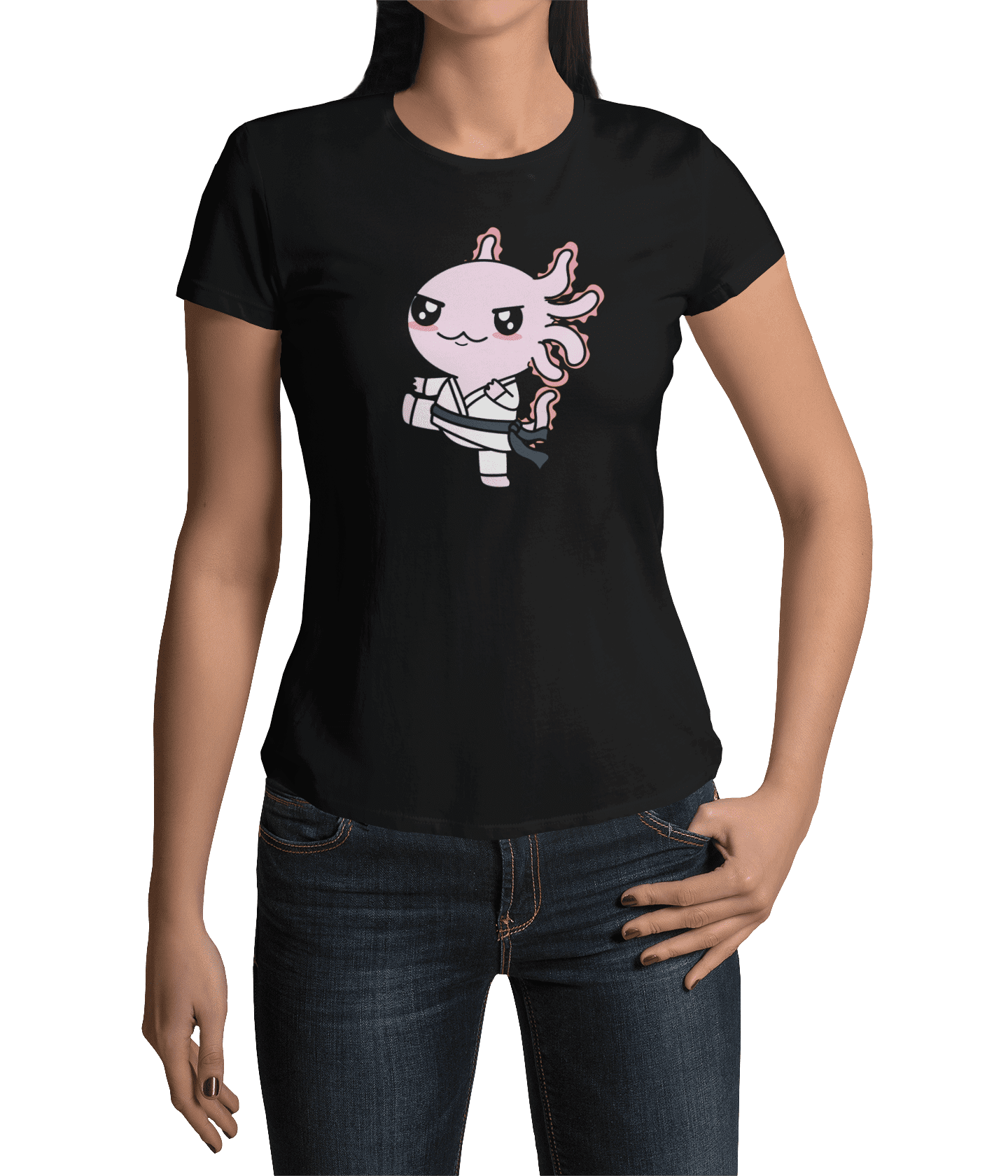 Playera Axolotzin Karateka Ajolote Adulto E Infantil