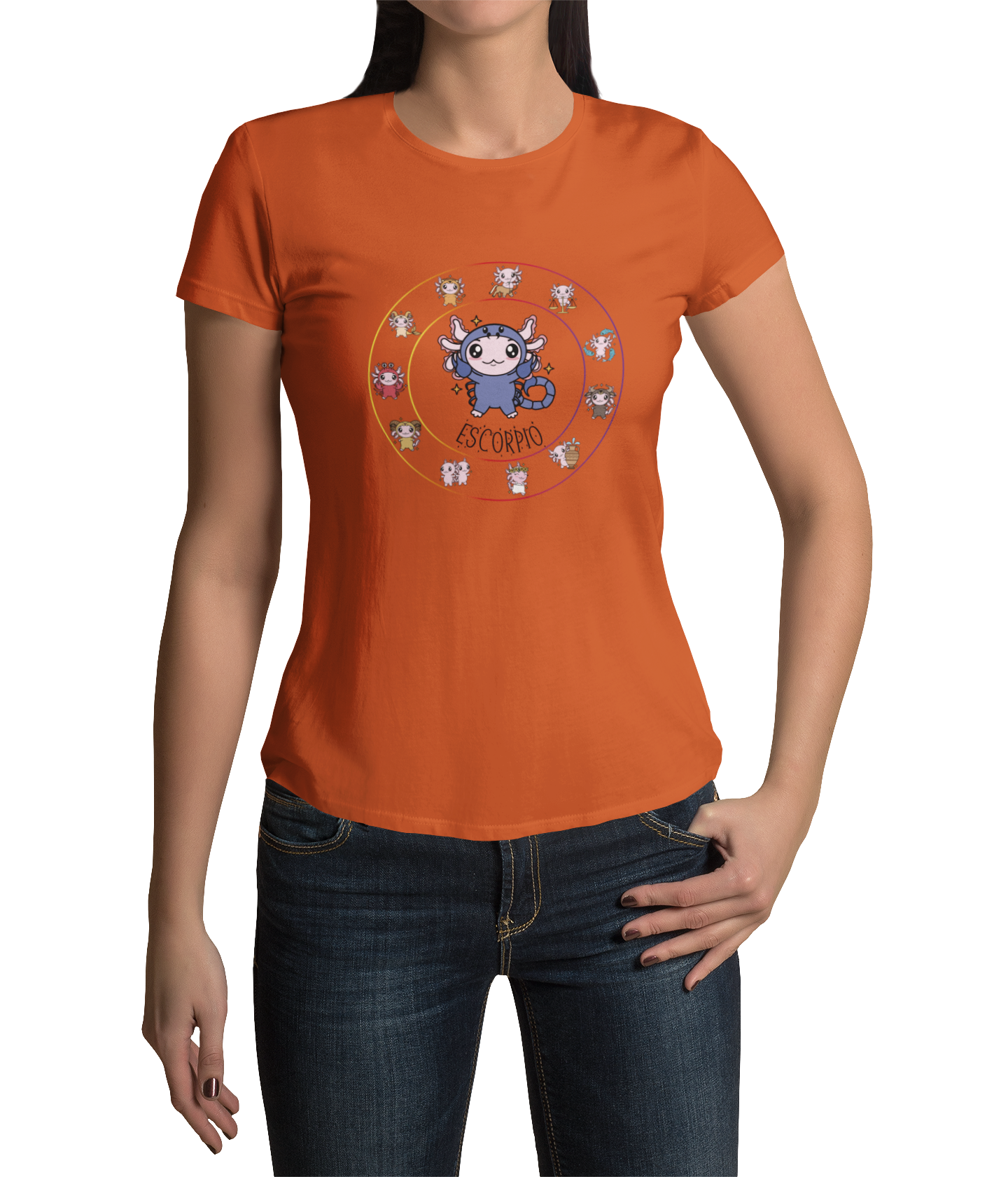 Playera Horoscopos Escorpio Axolotzin Ajolote Adulto E Infantil