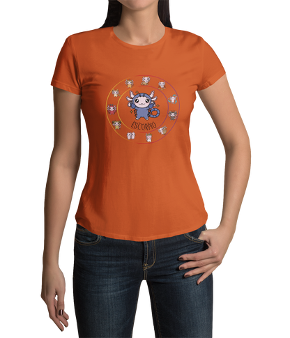 Playera Horoscopos Escorpio Axolotzin Ajolote Adulto E Infantil