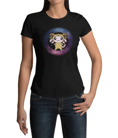 Playera Axolotzin Horoscopos Galaxy Aries Ajolote Adulto E Infantil