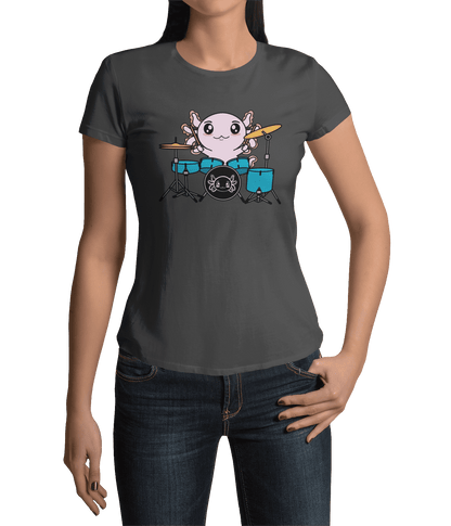 Playera Axolotzin Baterista Ajolote Adulto E Infantil