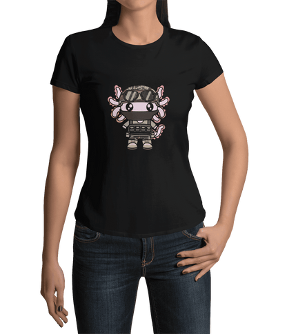 Playera Axolotzin Militar Ajolote Adulto E Infantil