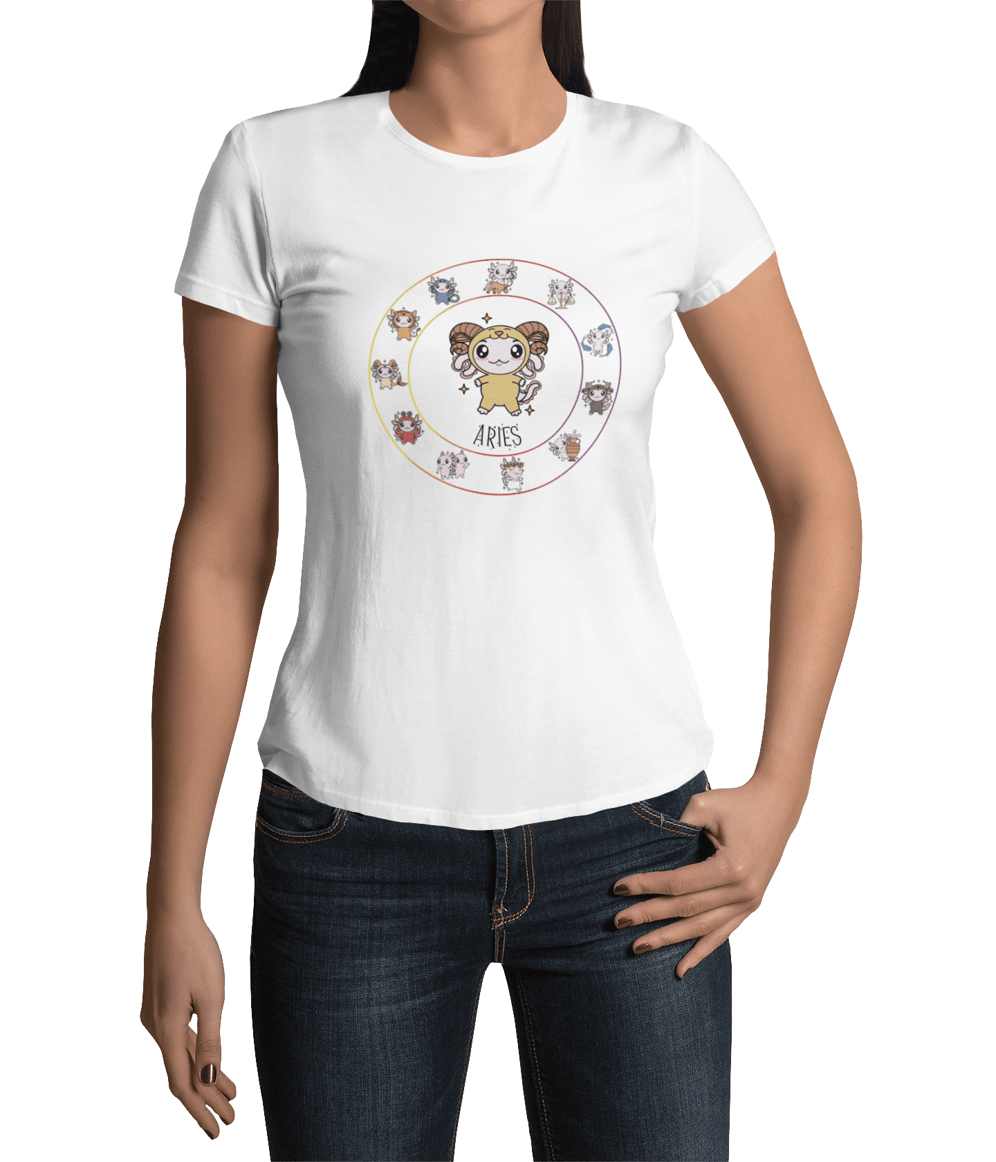 Playera Horoscopos Aries Axolotzin Ajolote Adulto E Infantil