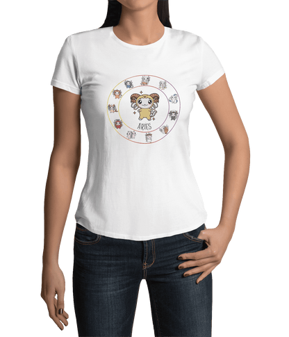 Playera Horoscopos Aries Axolotzin Ajolote Adulto E Infantil