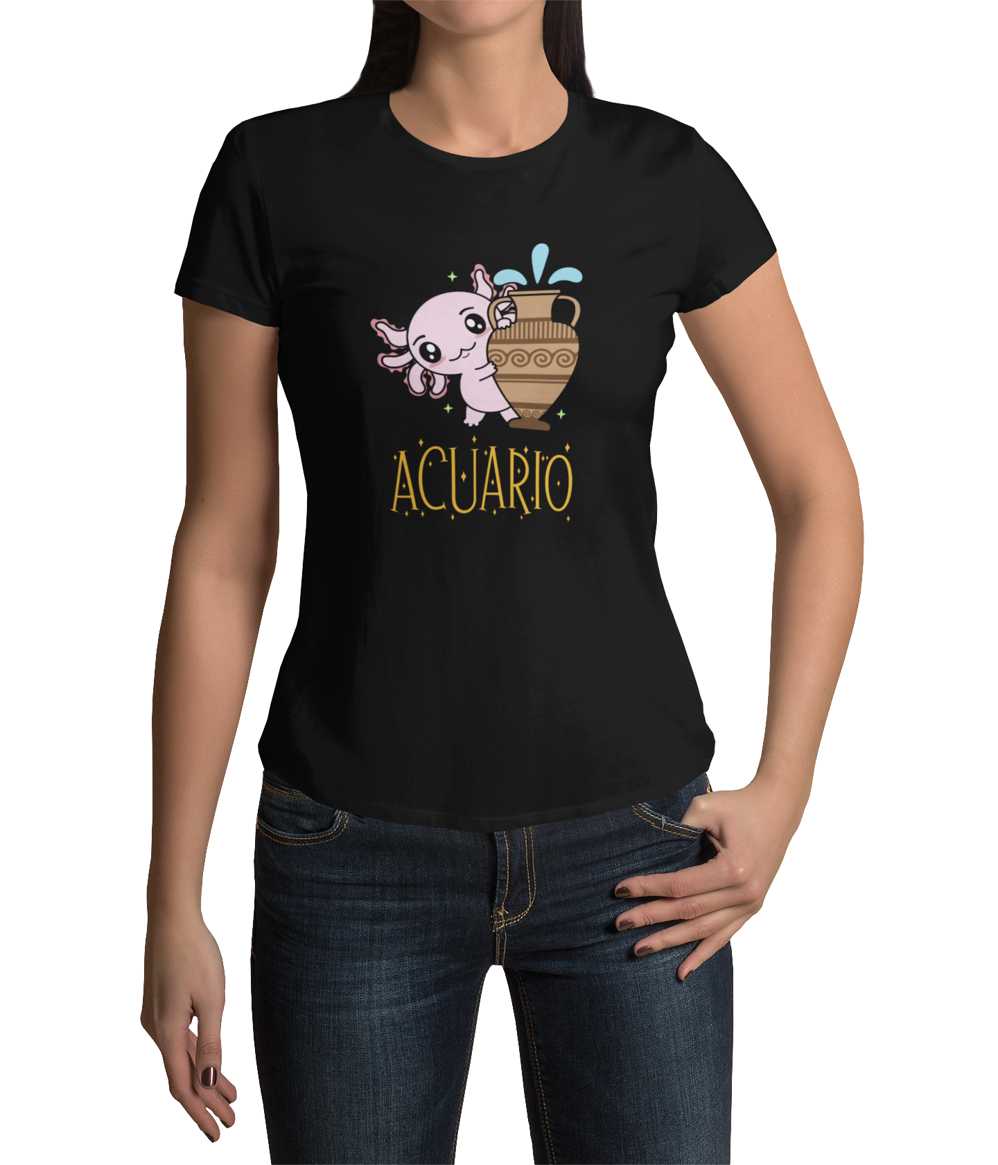 Playera Axolotzin Horoscopos Nombre Acuario Ajolote Adulto E Infantil