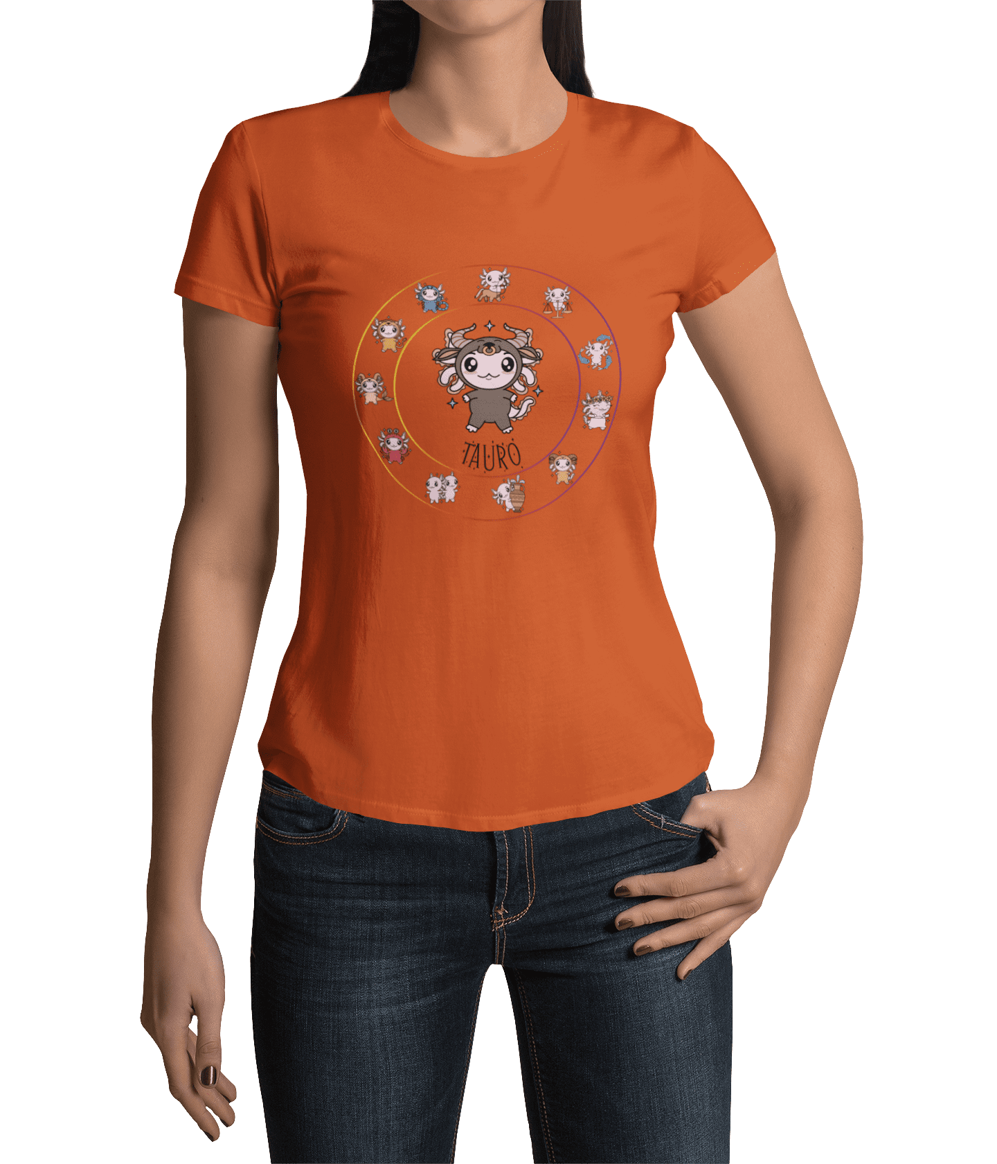 Playera Horoscopos Tauro Axolotzin Ajolote Adulto E Infantil