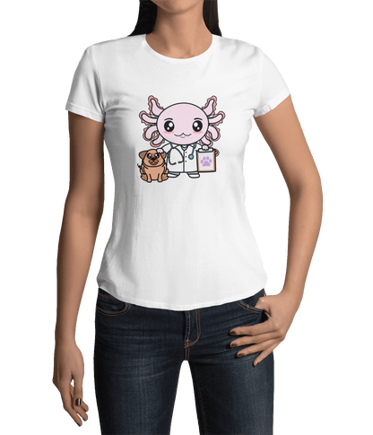Playera Axolotzin Veterinario Ajolote Adulto E Infantil