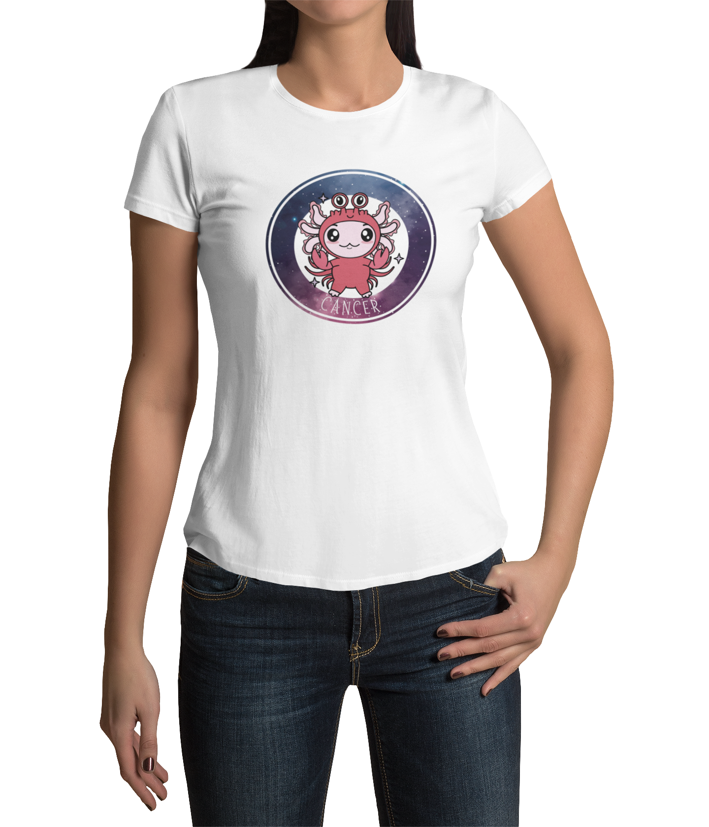 Playera Axolotzin Horoscopos Galaxy Cancer Ajolote Adulto E Infantil