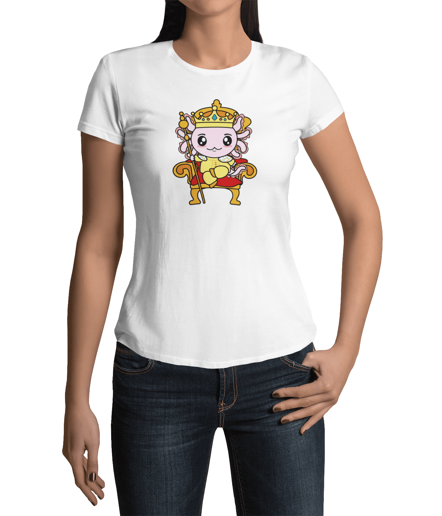 Playera Axolotzin Rey Ajolote Adulto E Infantil