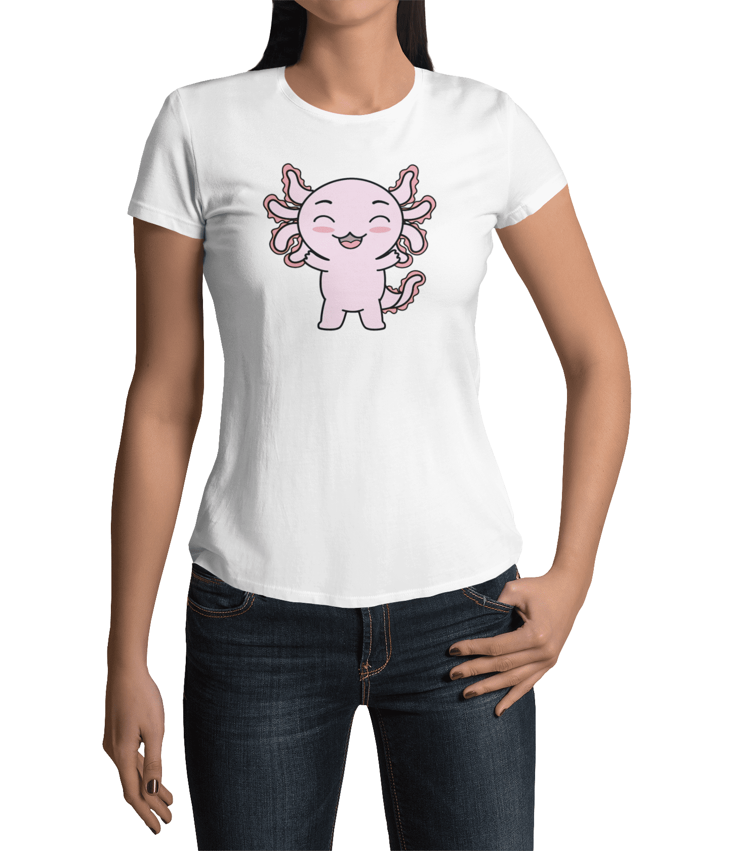 Playera Axolotzin Feliz Ajolote Adulto E Infantil