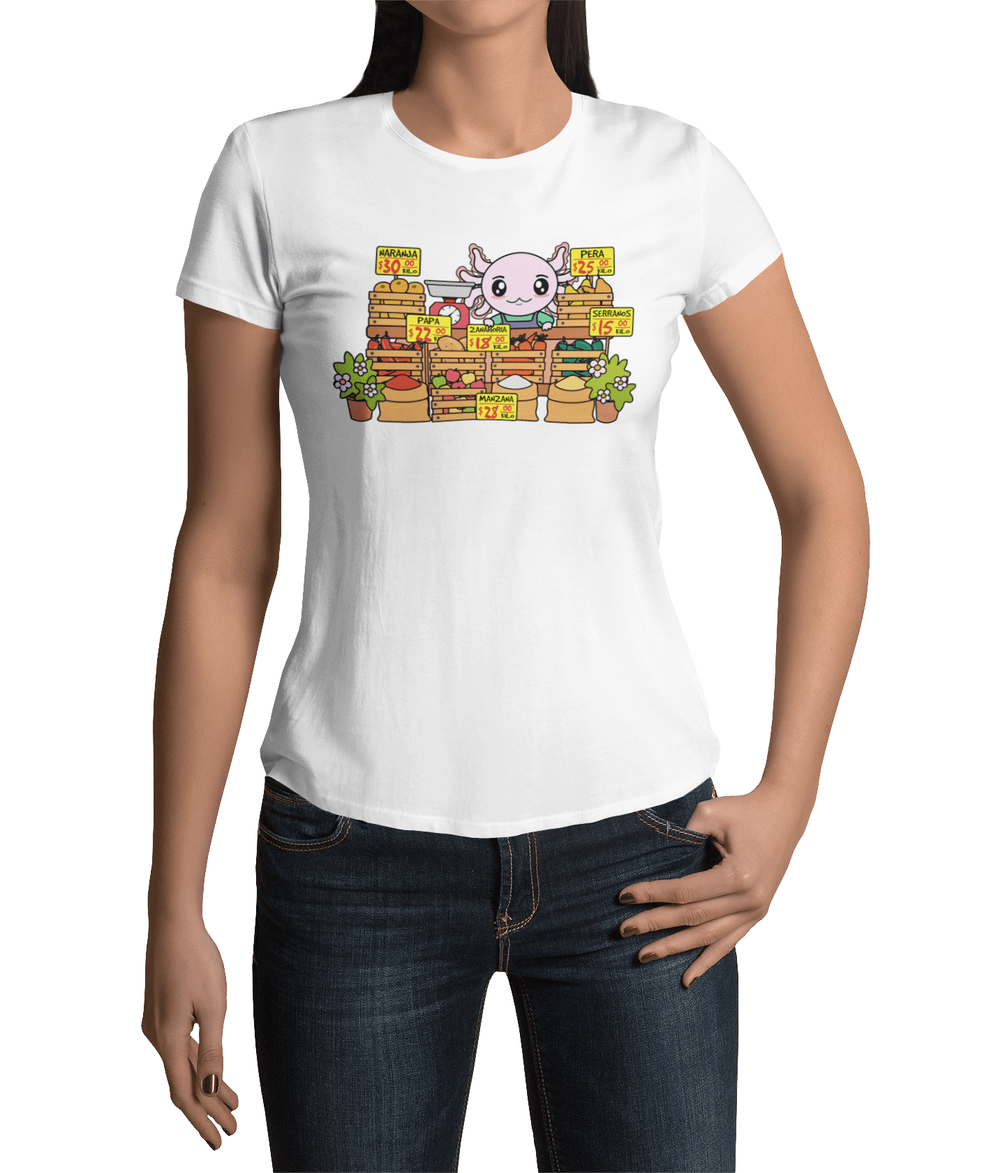 Playera Axolotzin Marchante Ajolote Adulto E Infantil