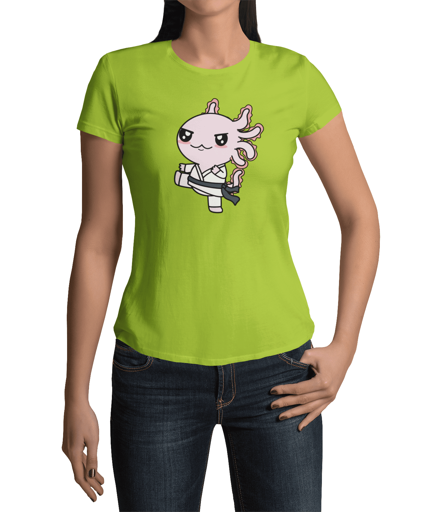 Playera Axolotzin Karateka Ajolote Adulto E Infantil