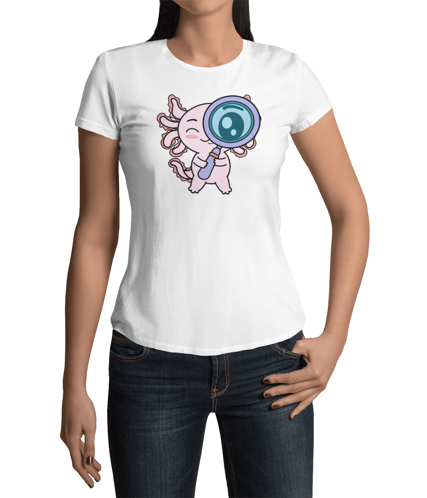 Playera Axolotzin Curioso Ajolote Adulto E Infantil