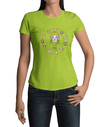 Playera Horoscopos Libra Axolotzin Ajolote Adulto E Infantil