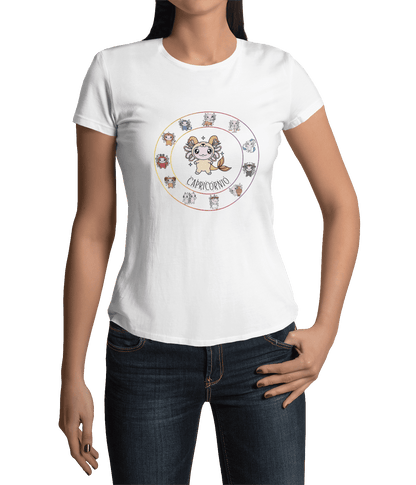 Playera Horoscopos Capricornio Axolotzin Ajolote Adulto E Infantil