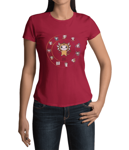 Playera Horoscopos Leo Axolotzin Ajolote Adulto E Infantil