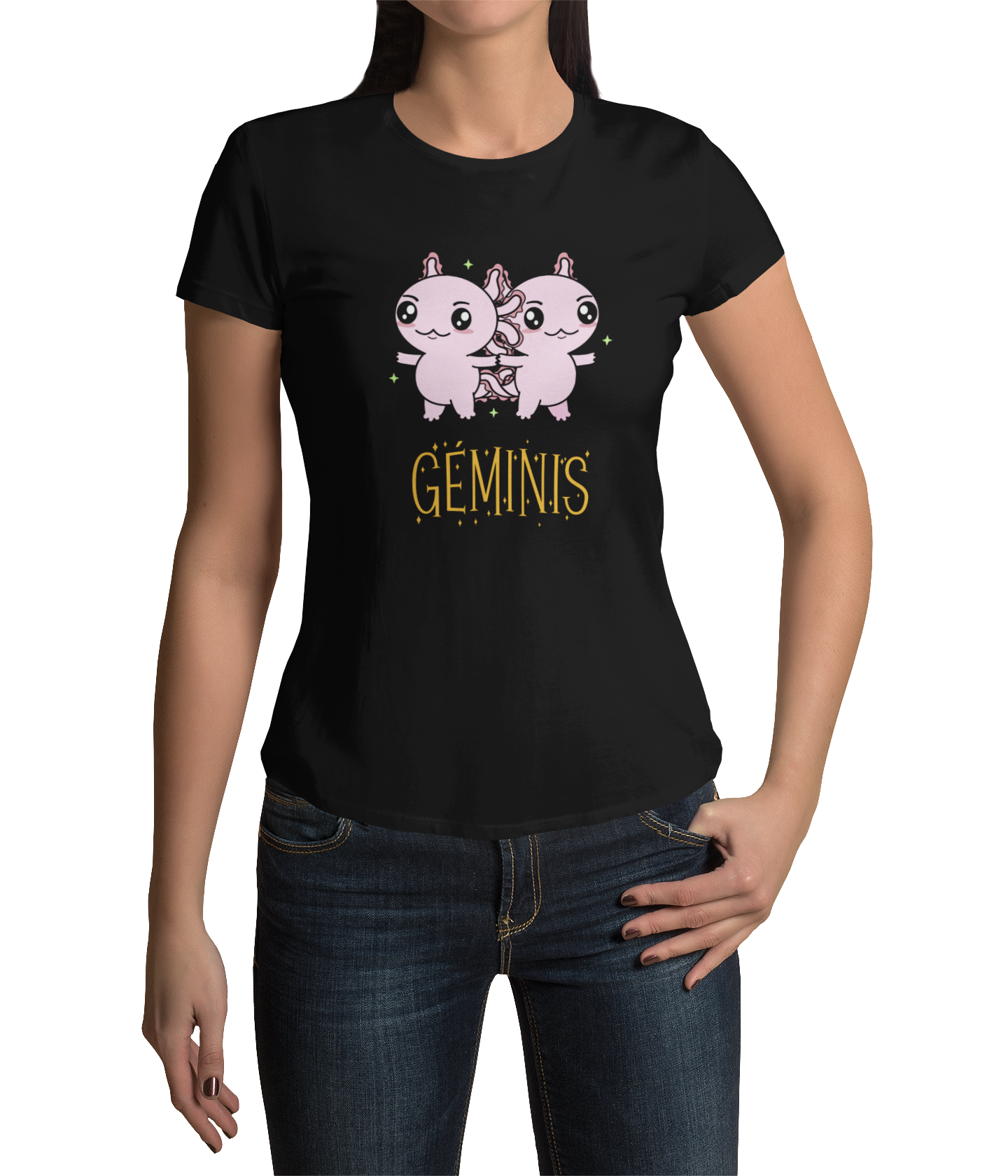 Playera Axolotzin Horoscopos Nombre Geminis Ajolote Adulto E Infantil
