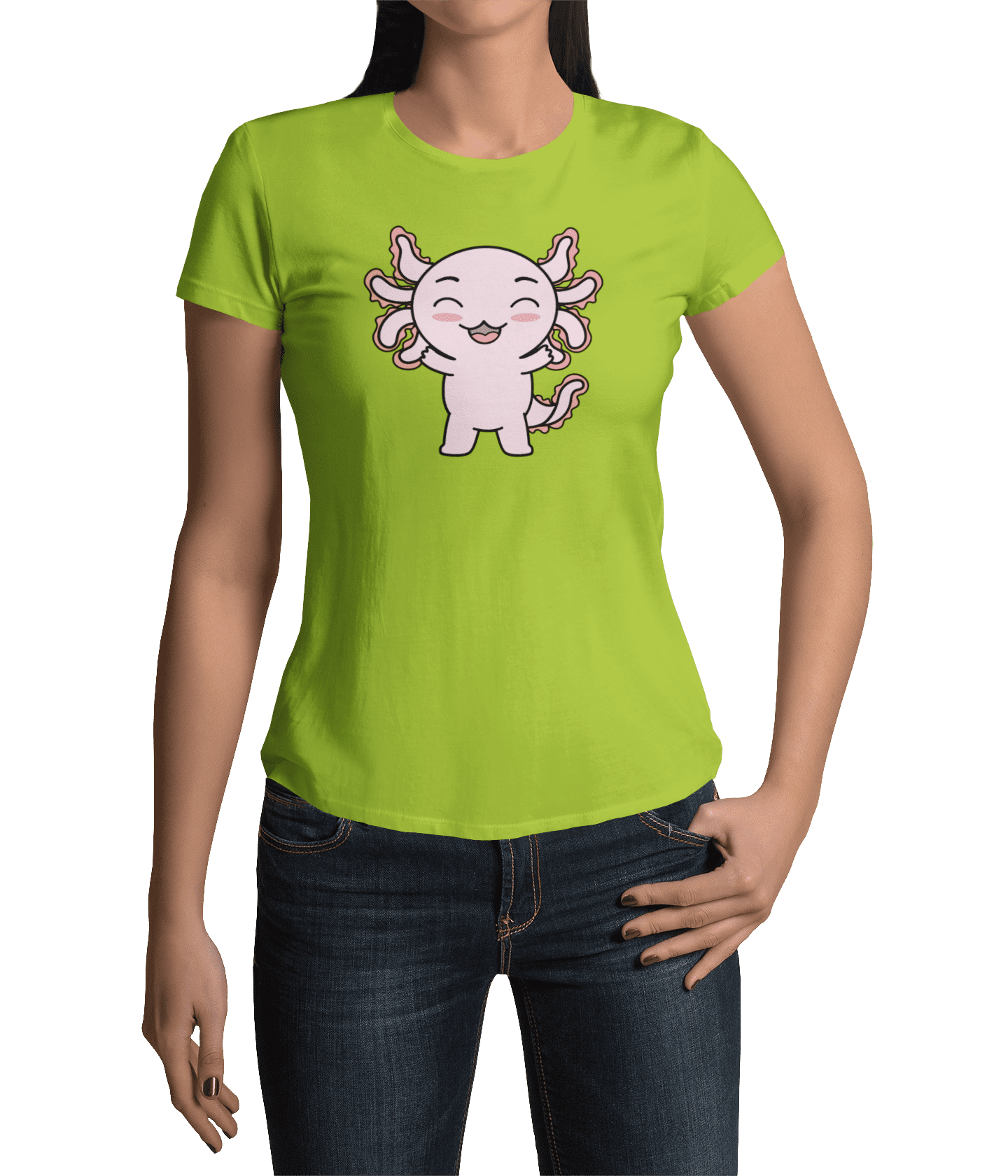 Playera Axolotzin Feliz Ajolote Adulto E Infantil