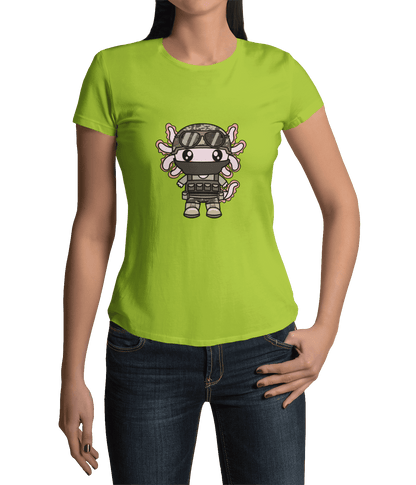 Playera Axolotzin Militar Ajolote Adulto E Infantil