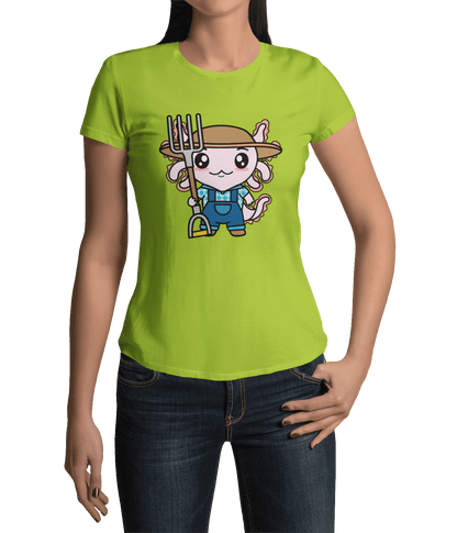 Playera Axolotzin Granjero Ajolote Adulto E Infantil