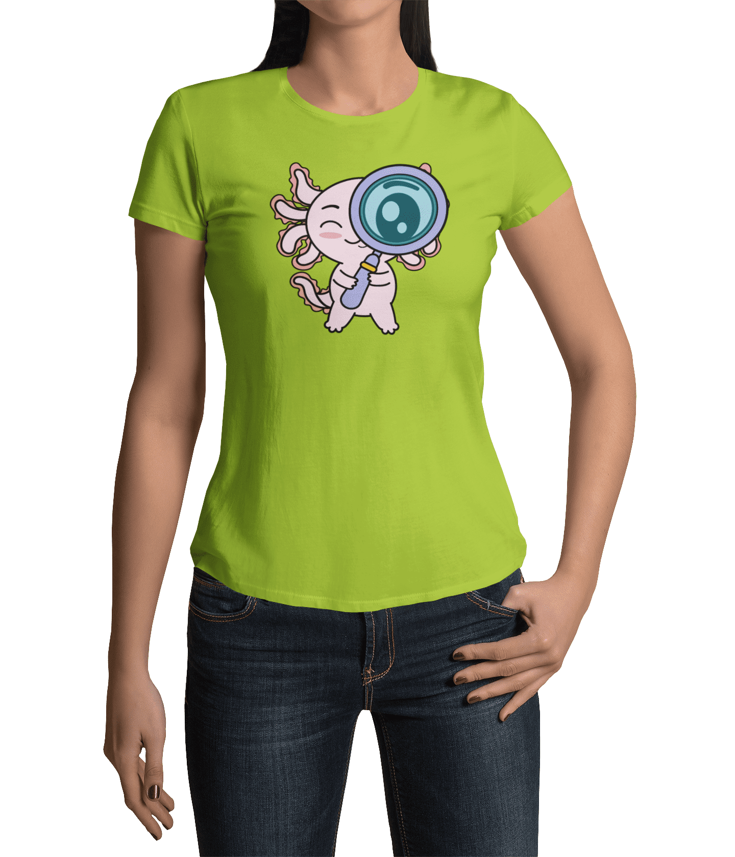 Playera Axolotzin Curioso Ajolote Adulto E Infantil