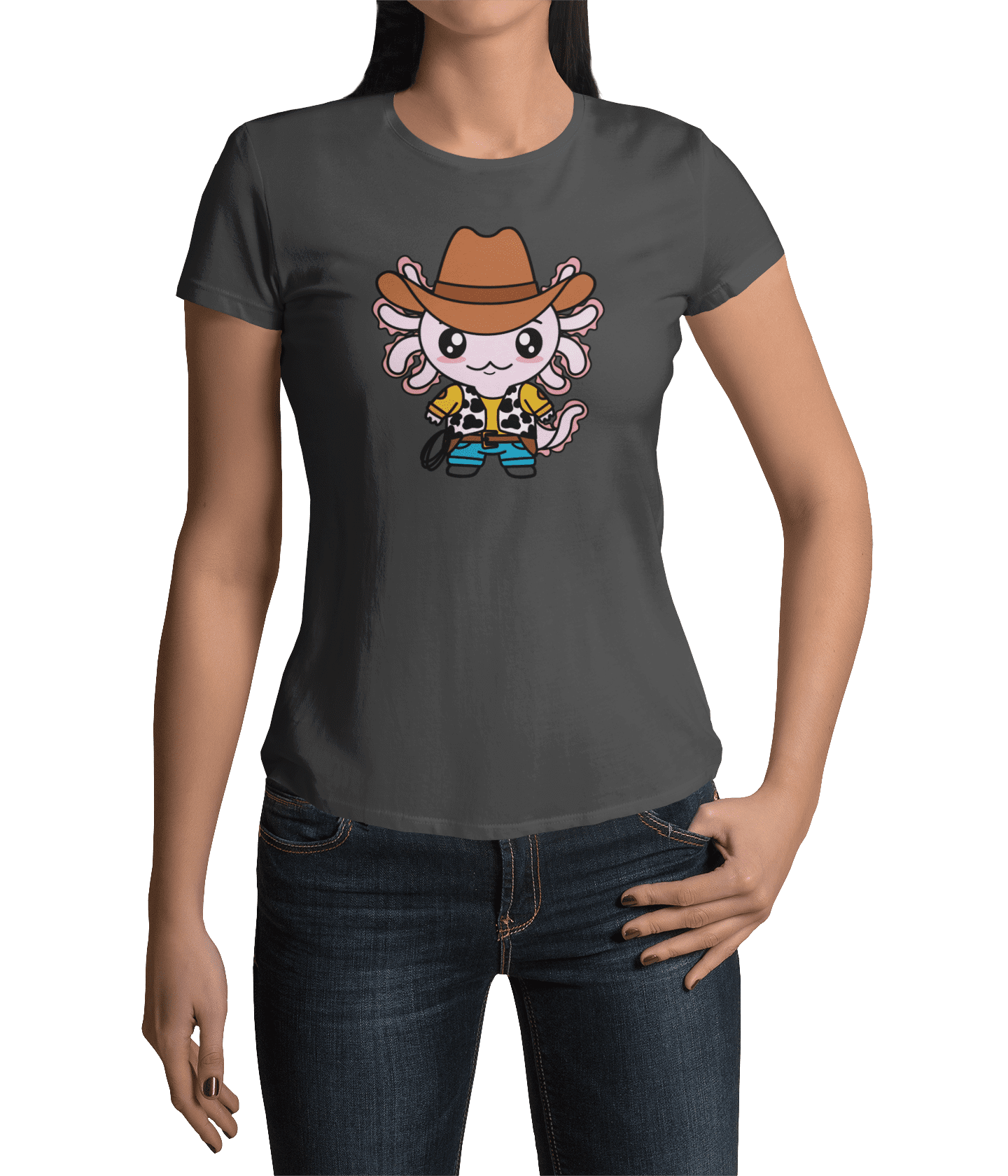 Playera Axolotzin Vaquero Ajolote Adulto E Infantil