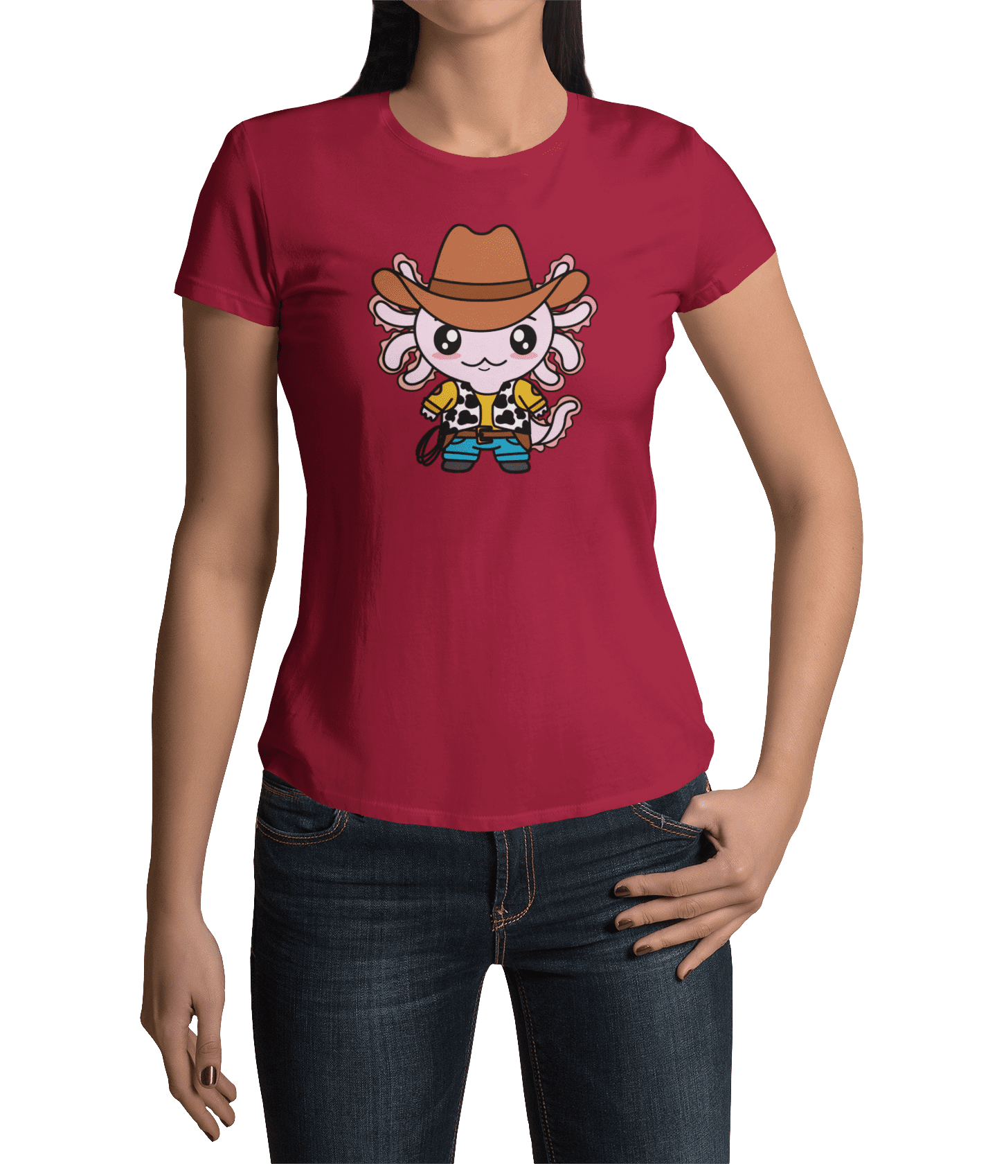 Playera Axolotzin Vaquero Ajolote Adulto E Infantil