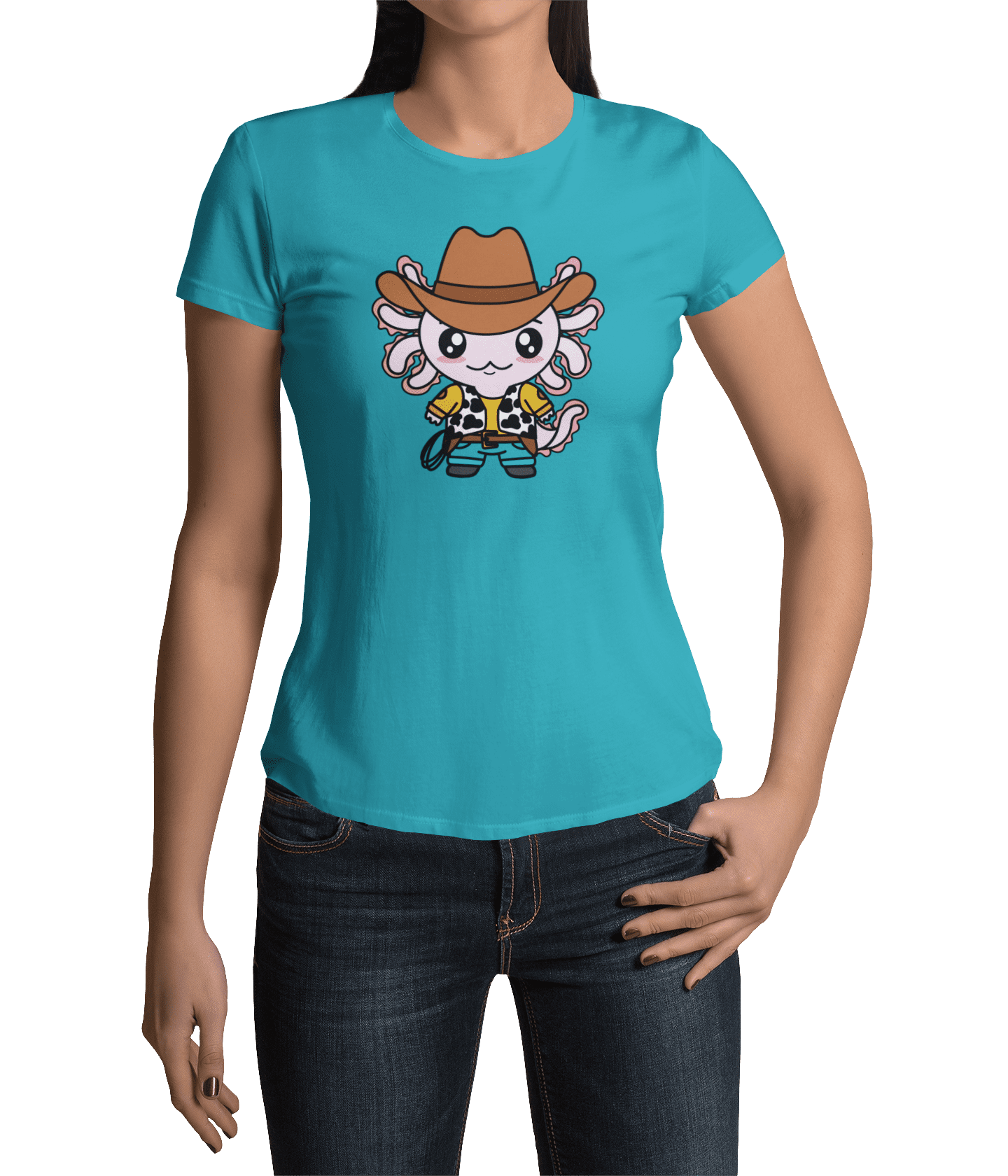 Playera Axolotzin Vaquero Ajolote Adulto E Infantil