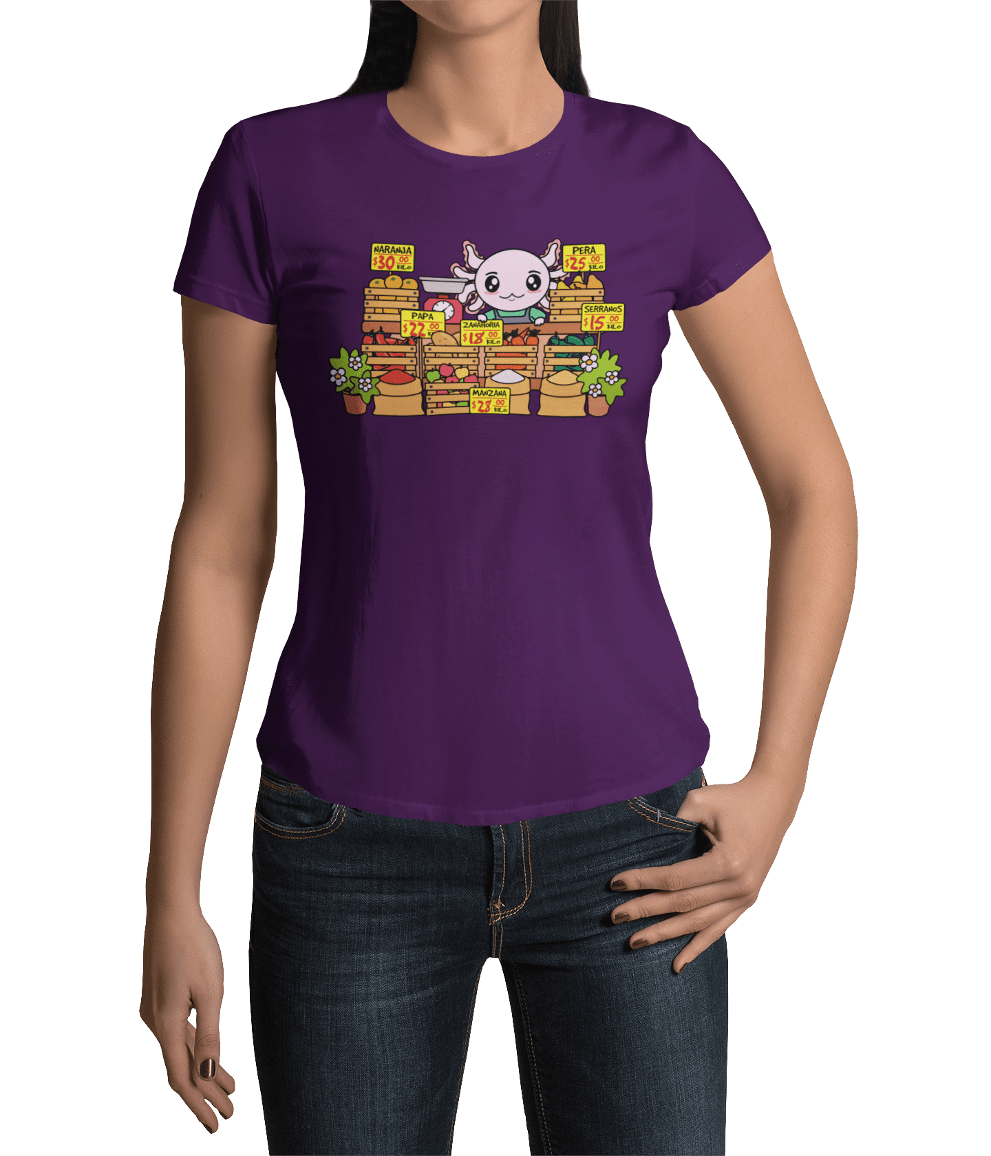 Playera Axolotzin Marchante Ajolote Adulto E Infantil