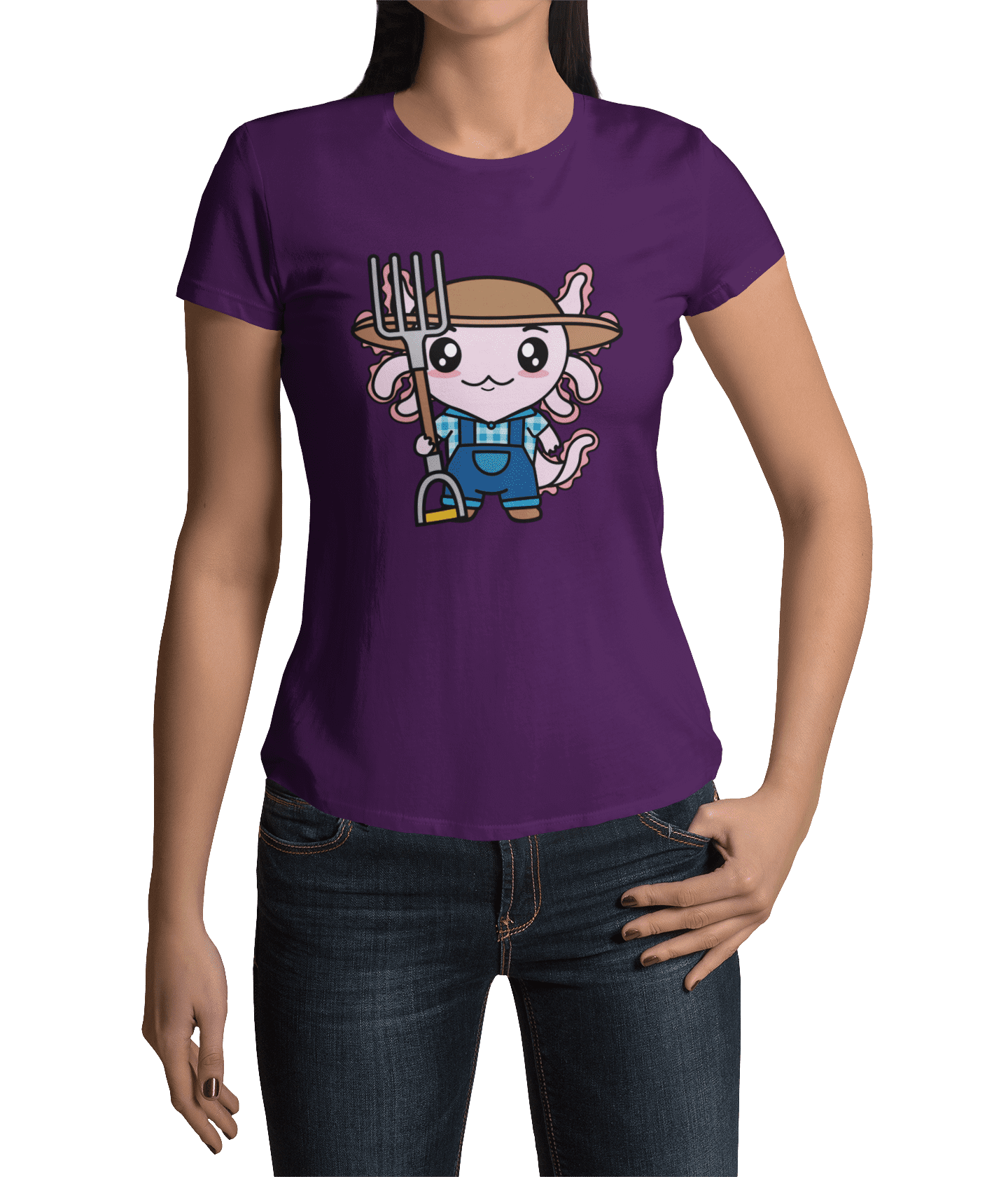 Playera Axolotzin Granjero Ajolote Adulto E Infantil