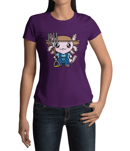 Playera Axolotzin Granjero Ajolote Adulto E Infantil