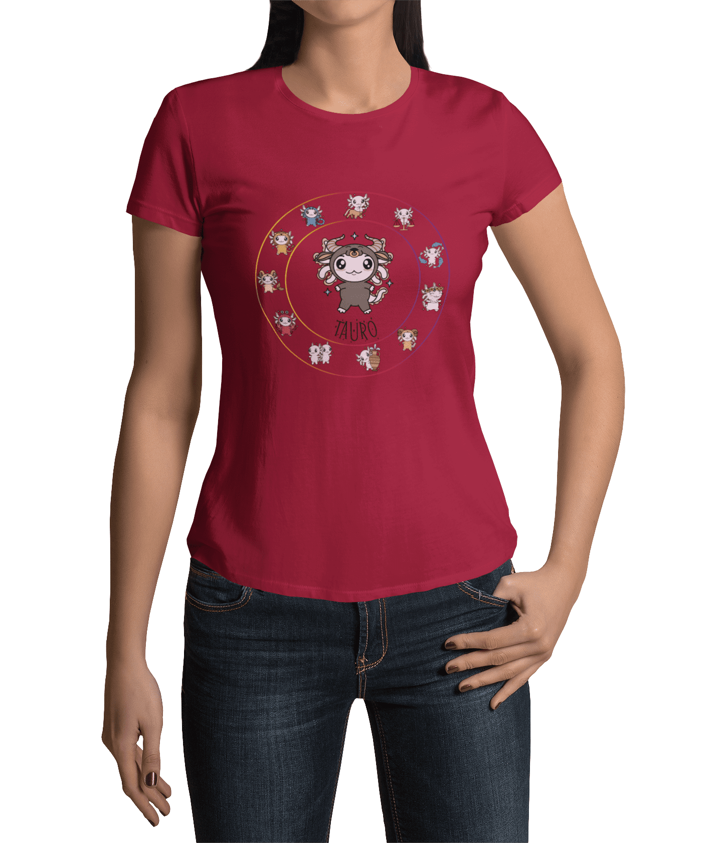 Playera Horoscopos Tauro Axolotzin Ajolote Adulto E Infantil