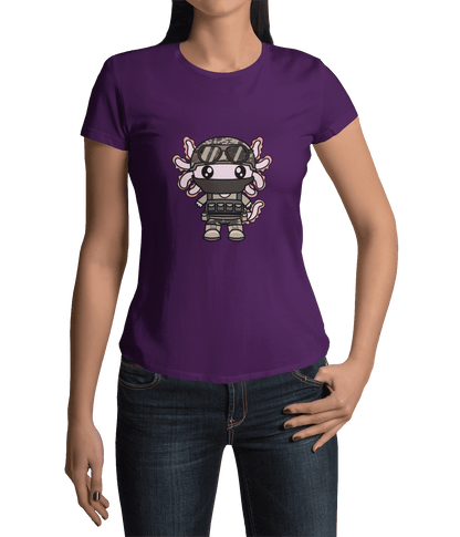 Playera Axolotzin Militar Ajolote Adulto E Infantil