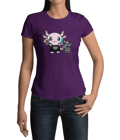 Playera Axolotzin Barbero Ajolote Adulto E Infantil