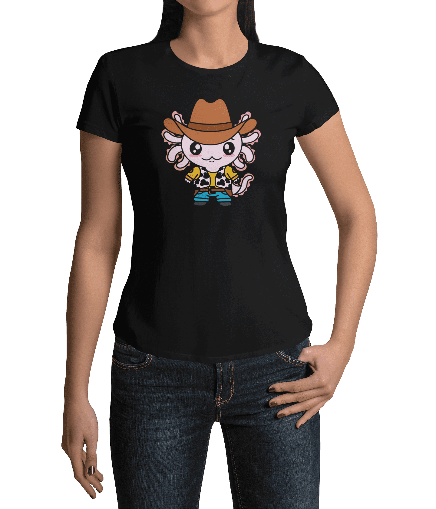 Playera Axolotzin Vaquero Ajolote Adulto E Infantil