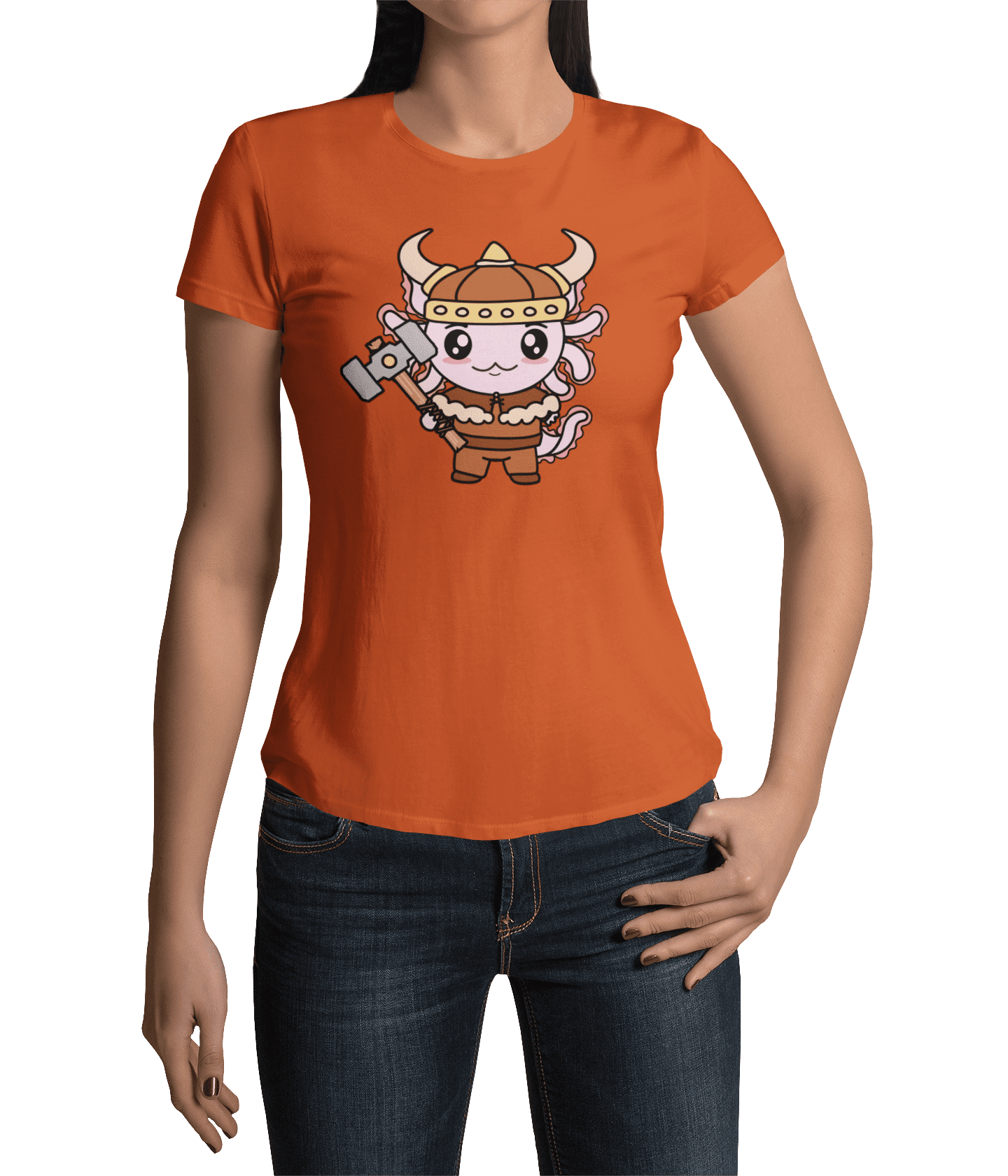 Playera Axolotzin Vikingo Ajolote Adulto E Infantil