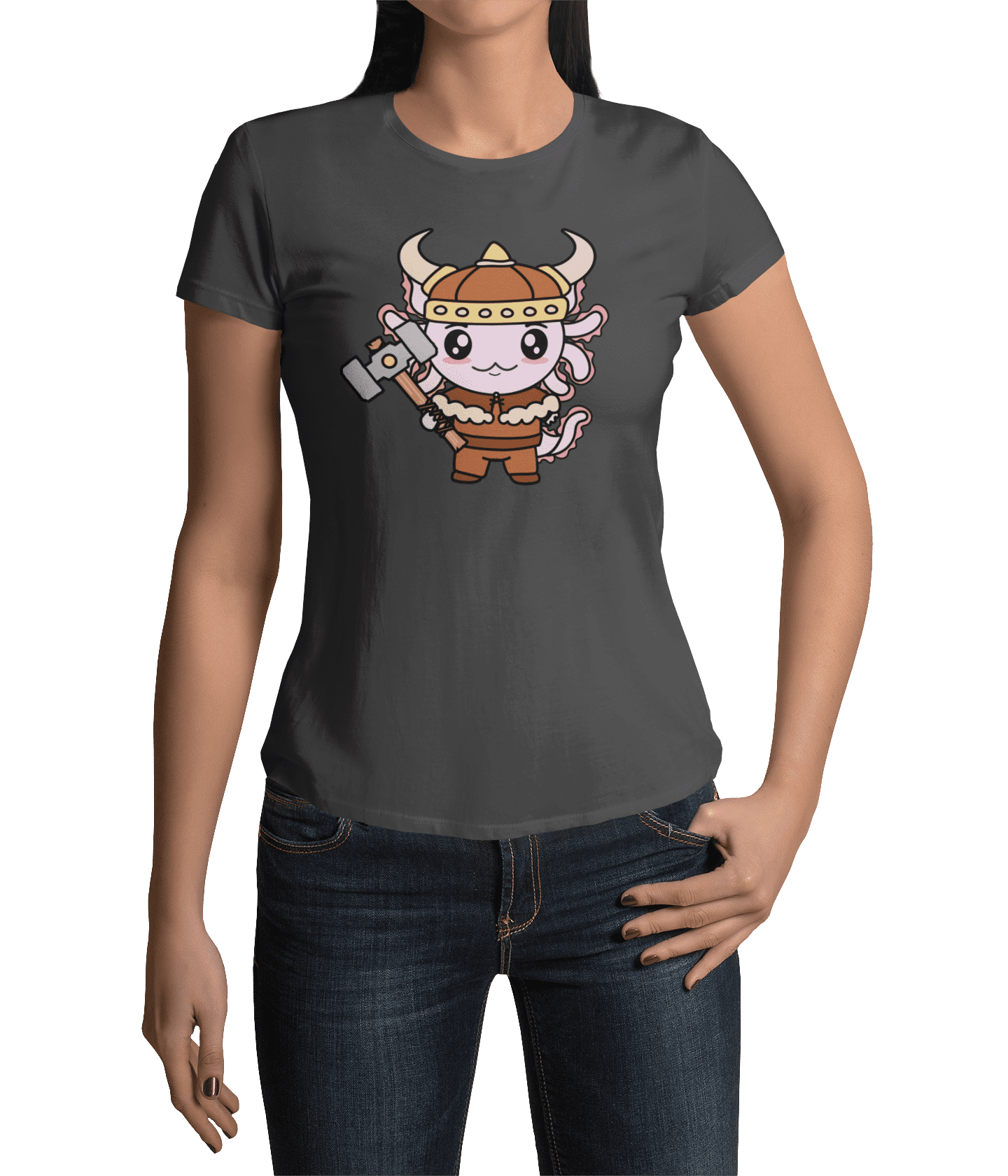 Playera Axolotzin Vikingo Ajolote Adulto E Infantil