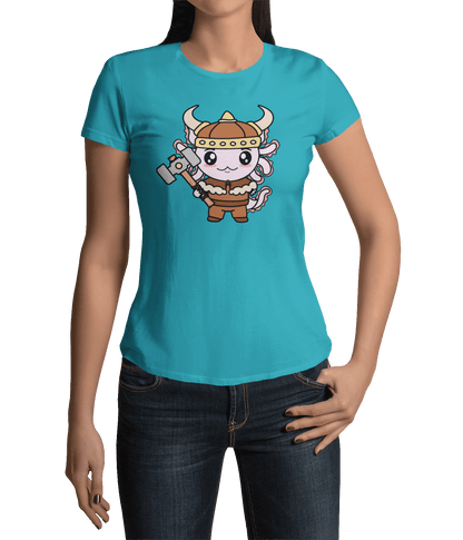 Playera Axolotzin Vikingo Ajolote Adulto E Infantil