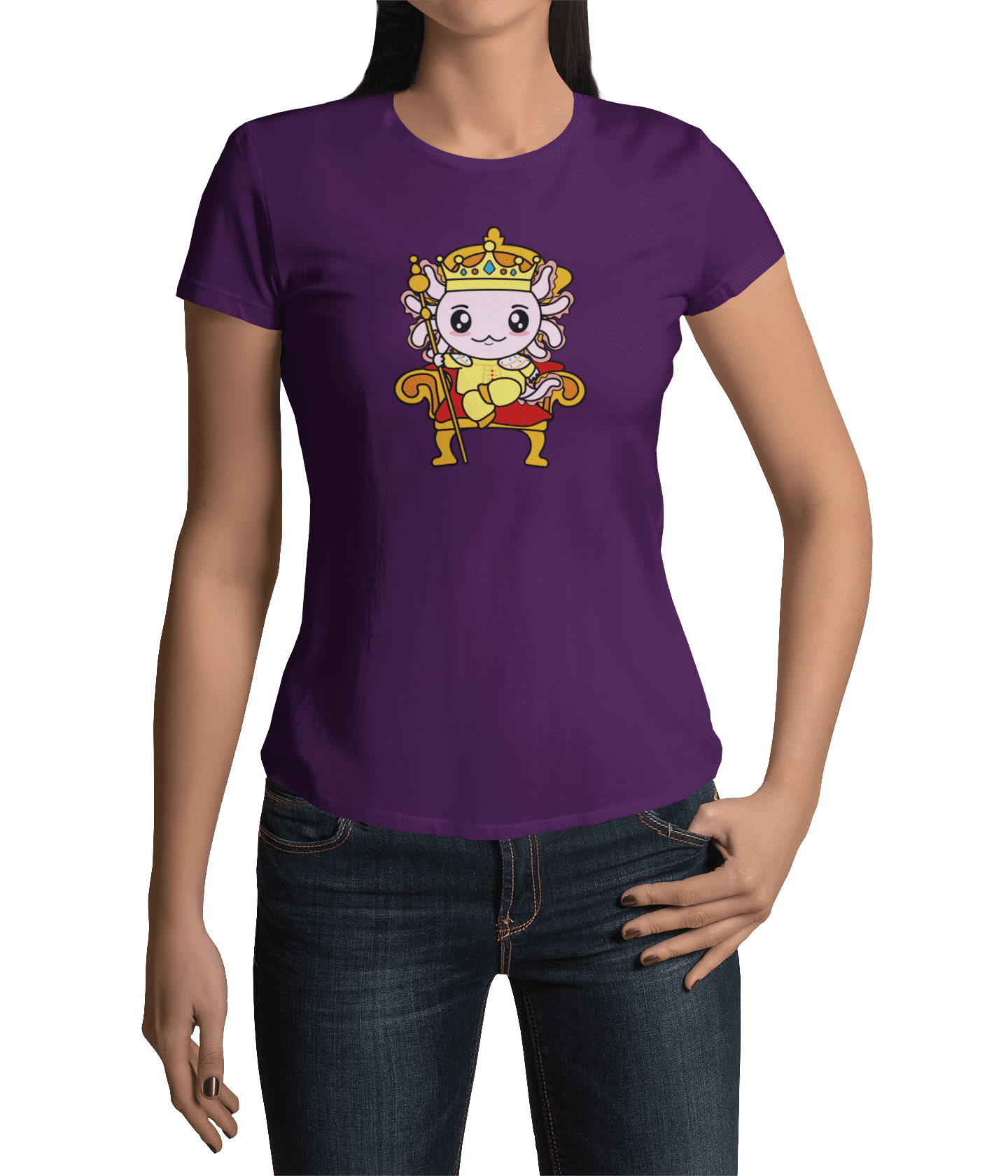 Playera Axolotzin Rey Ajolote Adulto E Infantil